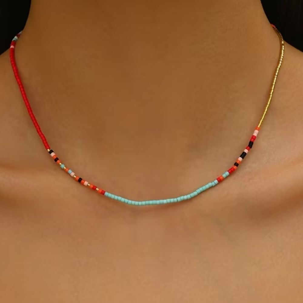 Multicolor Beaded Necklace #2422